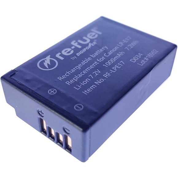 Digipower Replacement Battery & Charger Kit (RFK-LPE17) Black - Picture 2 of 4